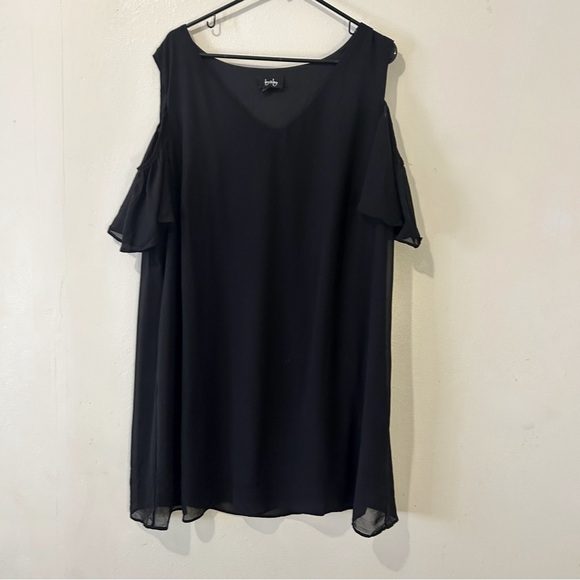 by & by Dresses & Skirts - Black Cold Shoulder Shift Dress